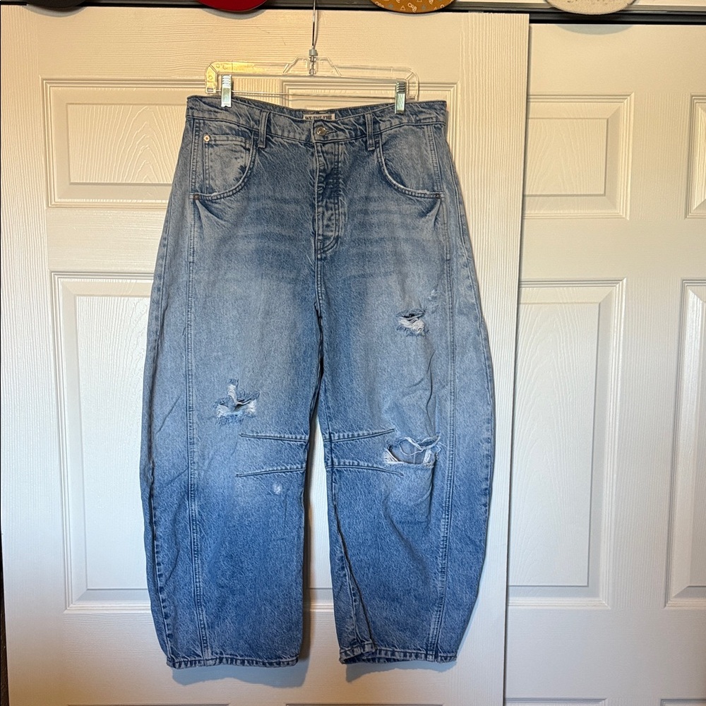 We The Free Good Luck Barrel Jeans- distressed